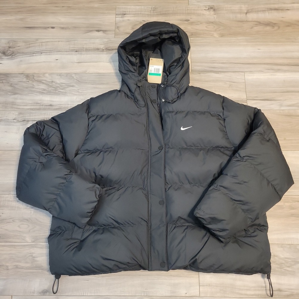 Nike Sportswear Therma Fit Puffer Jacket Black Womens XL Water Repel NEW $200